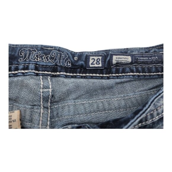 Miss Me Jean Women 28x33 Signature Boot Western Blue Denim Boho Bling Y2K - Picture 7 of 9